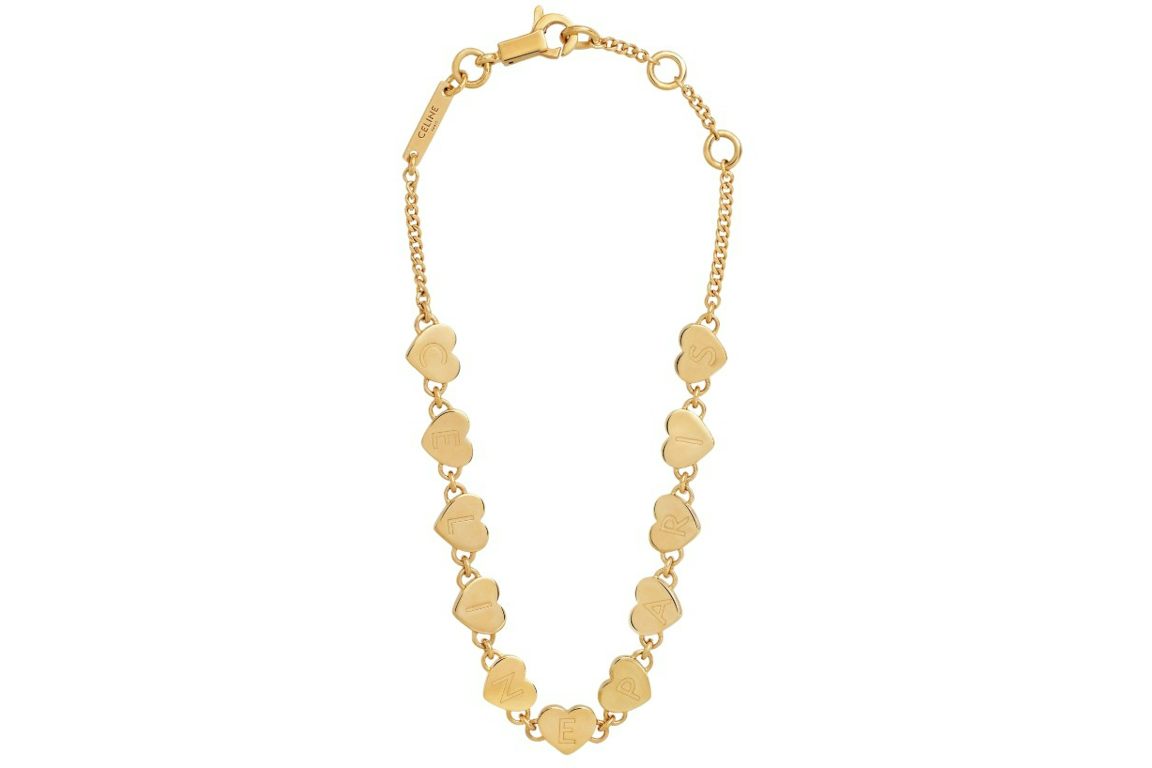 Celine Heart Brass with Gold Finish Bracelet Gold