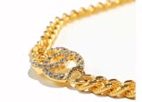 Chanel Crystal CC Logo Necklace Gold (AB8930)