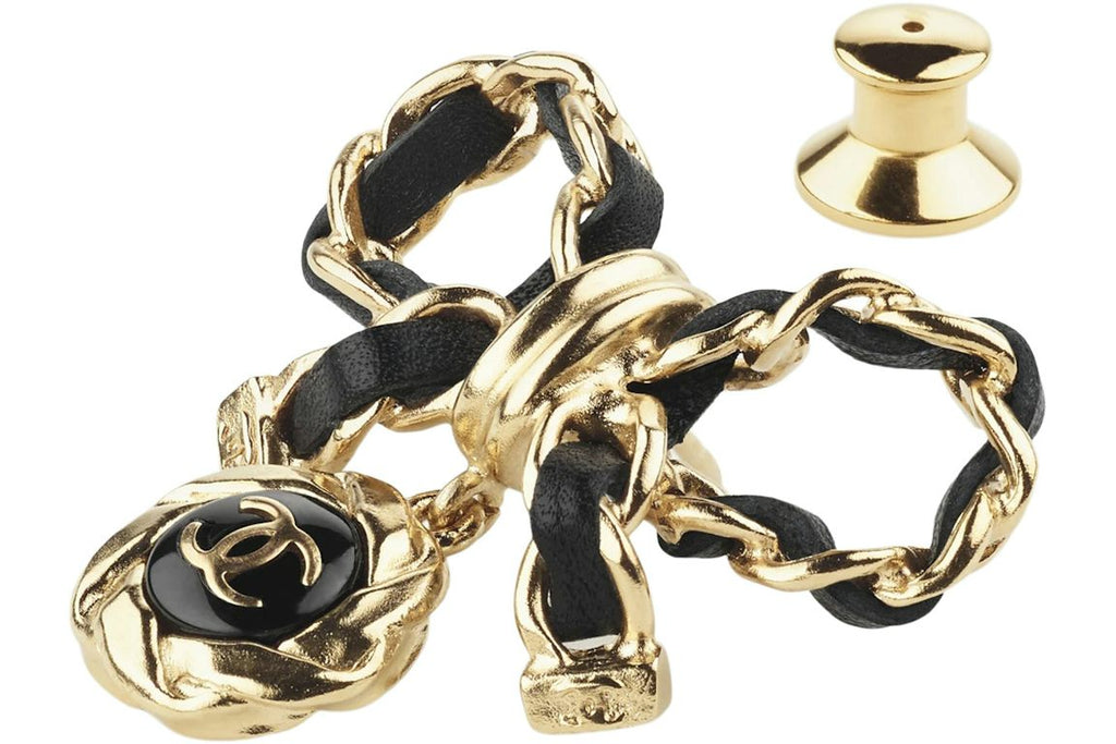 Chanel Metal Brooch AB8742 Gold/Black