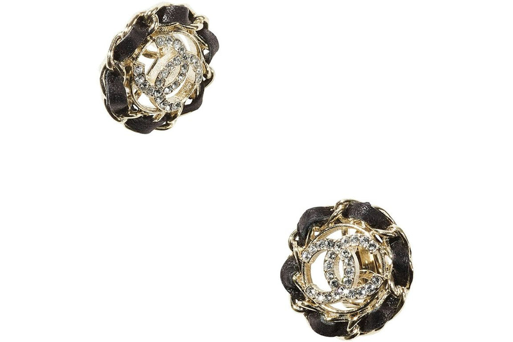 Chanel Metal Earrings AB8297 Gold/Black