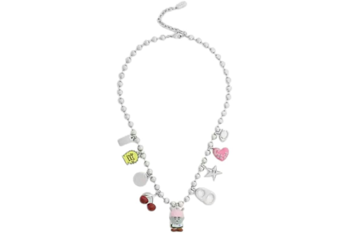 Coach x Brain Dead Ball Chain Charm Necklace Silver