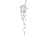 Dior x ERL Brooch Silver-Finish Brass and White Crystals