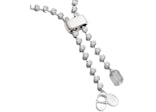 Dior x ERL Necklace Silver-Finish Brass and White Crystals