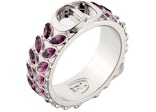 Dior x ERL Ring Silver-Finish Brass and Purple Crystals