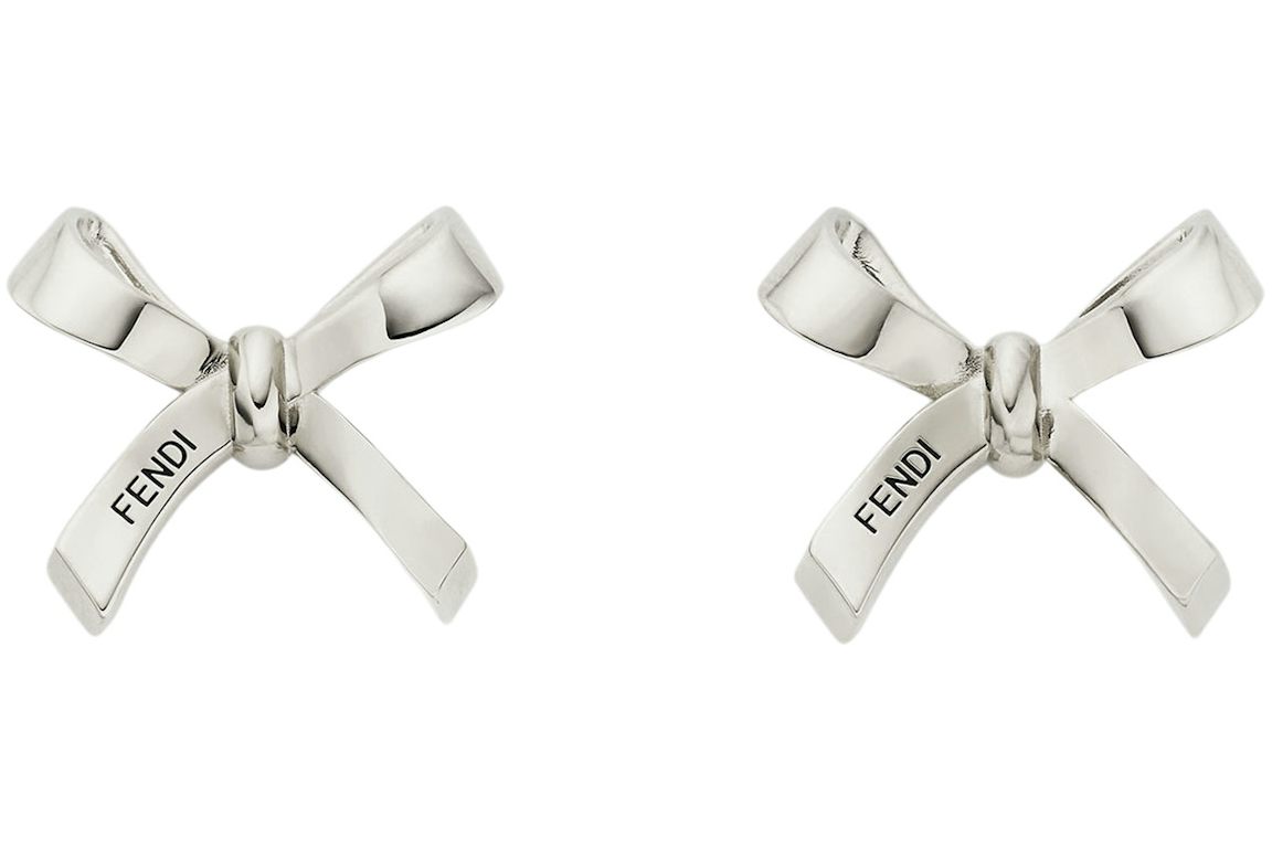 Fendi by Marc Jacobs Fendi Bow-Shaped Earrings Silver-Colored Earrings