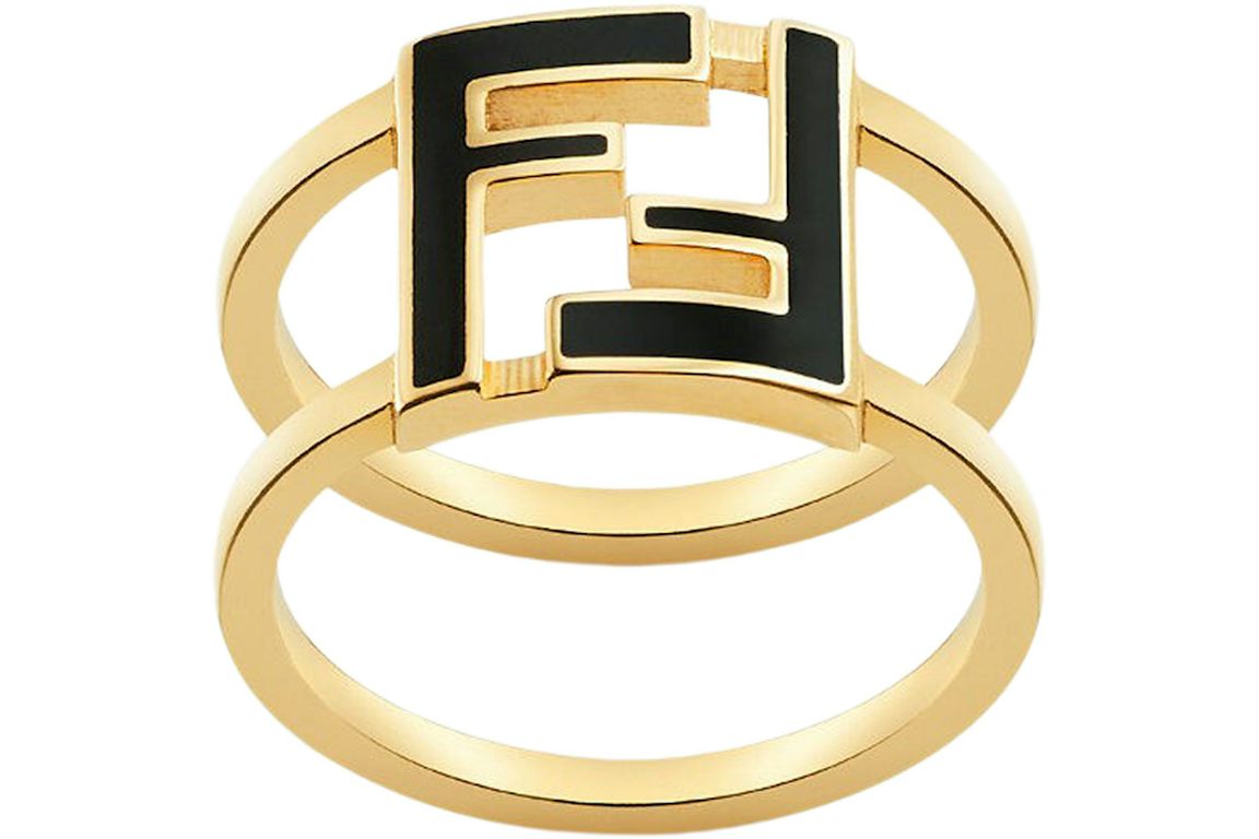 Fendi by Marc Jacobs Forever Fendi Ring and Foulard Fastener Gold-Colored Ring