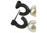 Ferragamo Blue Ferragamo Gancini Faux Pearl Stud Earrings