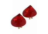 Ferragamo Large Sculptural Clip on Earrings Multi