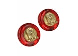 Ferragamo Medium Sculptural Clip on Earrings Red