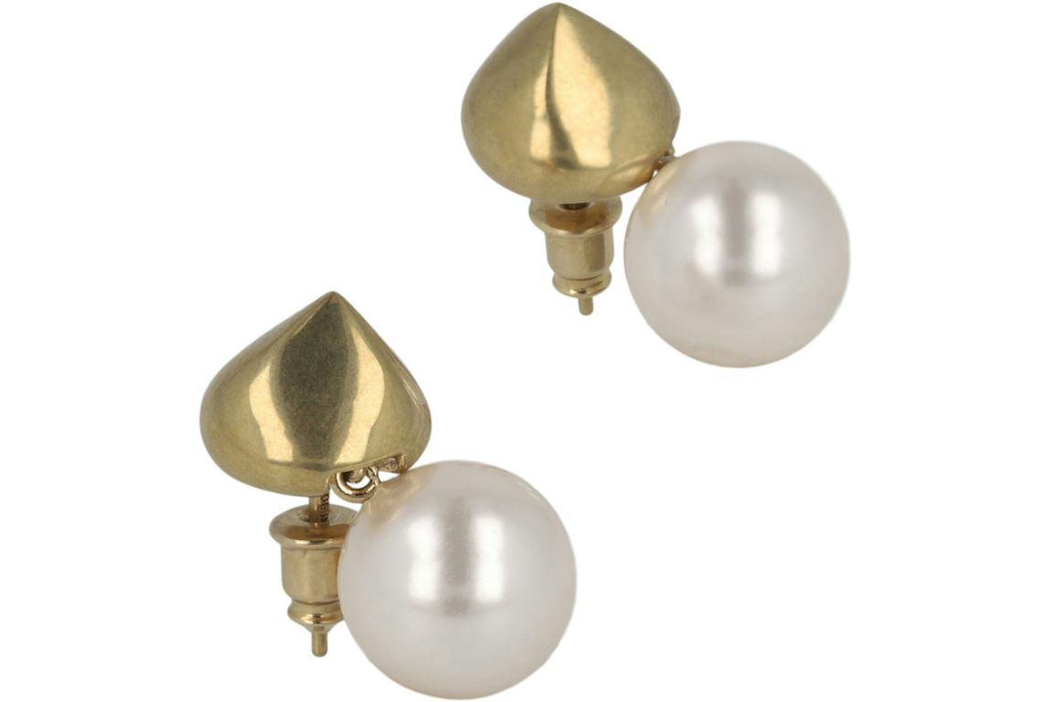 Ferragamo Sculptural Faux Pearl Earrings Multi
