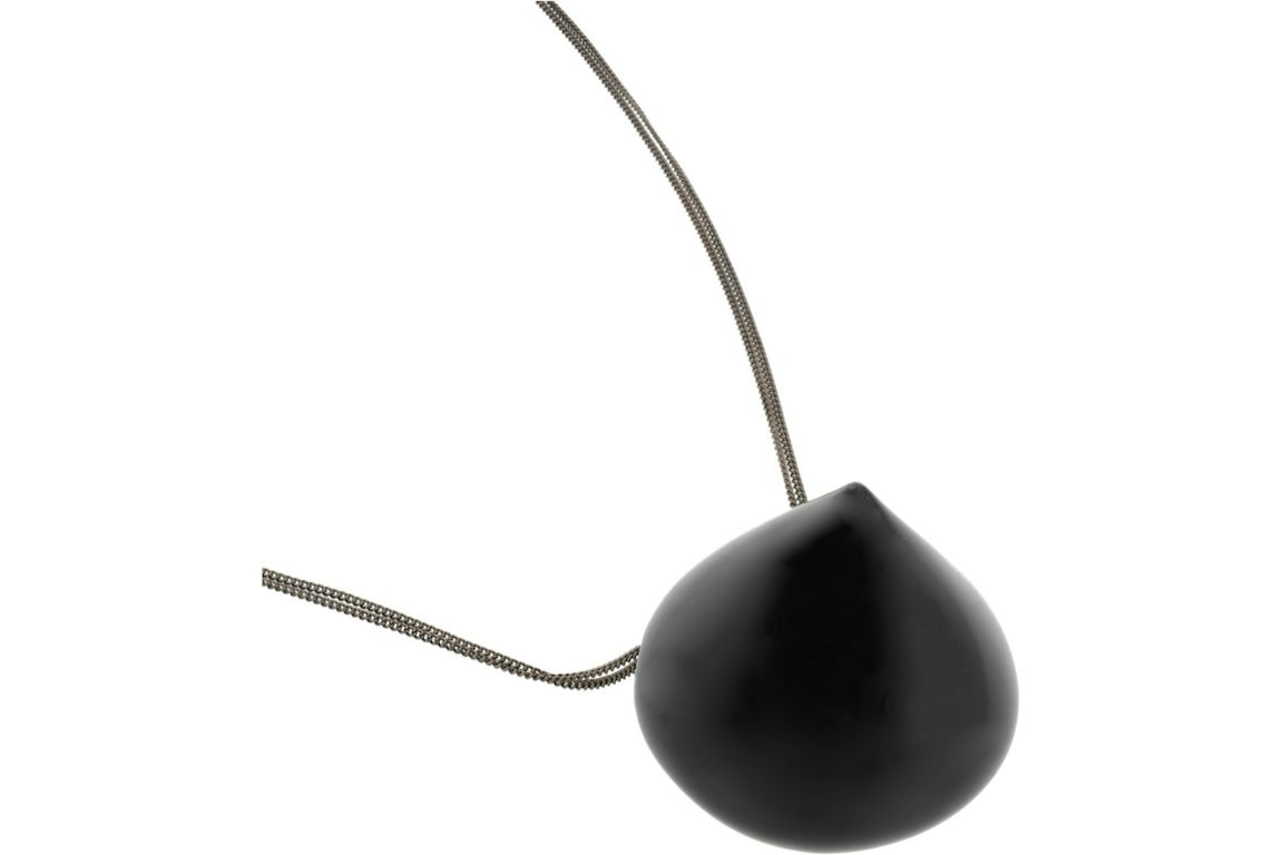 Ferragamo Sculptural Pendant Necklace Black