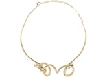 Ferragamo Gold Ferragamo Sculptural Semi-Rigid Collar