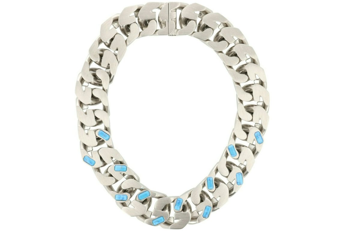 Givenchy G-Link Medium Chain Necklace Turquoise
