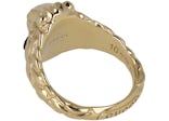 Gucci Diamond Amethyst Lion Head Ring Gold