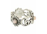 Gucci GG Marmont Mother-of-Pearl Ring Silver