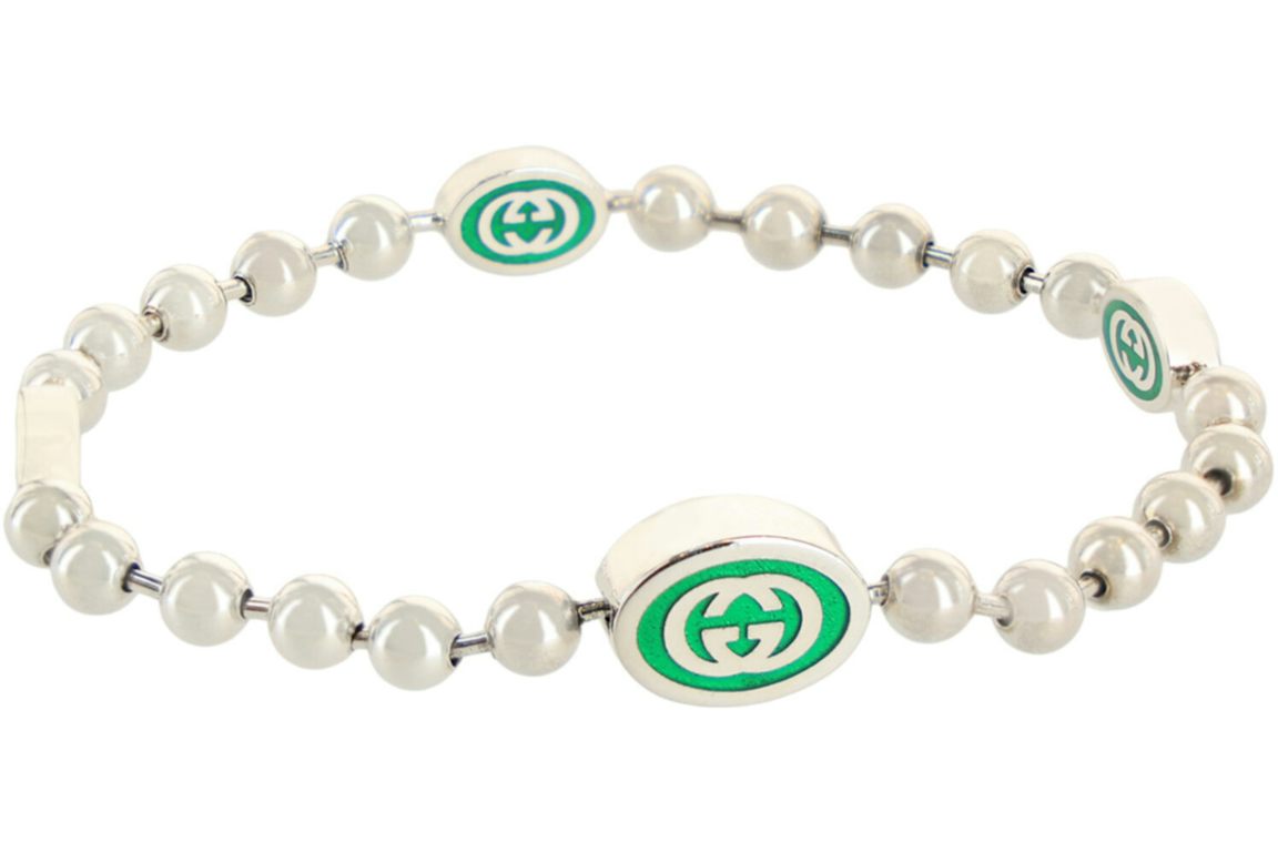 Gucci Interlocking G Boule Chain Bracelet Silver