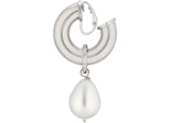 Gucci Pearl Charm Single Earring Palladium-tone