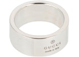 Gucci Ridged Sterling Silver Ring Silver