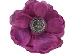 Gucci Silk Flower Brooch Silver