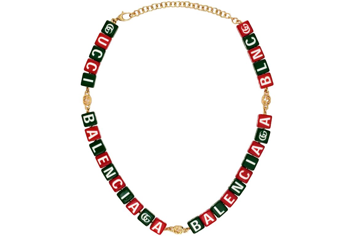 Gucci x Balenciaga The Hacker Project Symbols Necklace Green/Red
