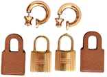 Hermes Earrings O'Kelly Gold/Rose Gold