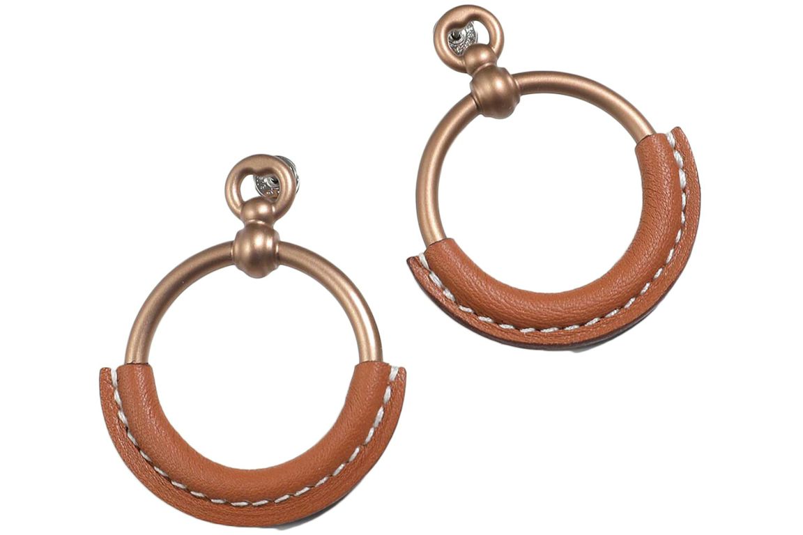 Hermes Earrings Small Model Loop Gold