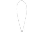 Hermes Mini Pop H Pendant Palladium-tone Blanc