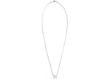 Hermes Mini Pop H Pendant Palladium-tone Rose Dragee