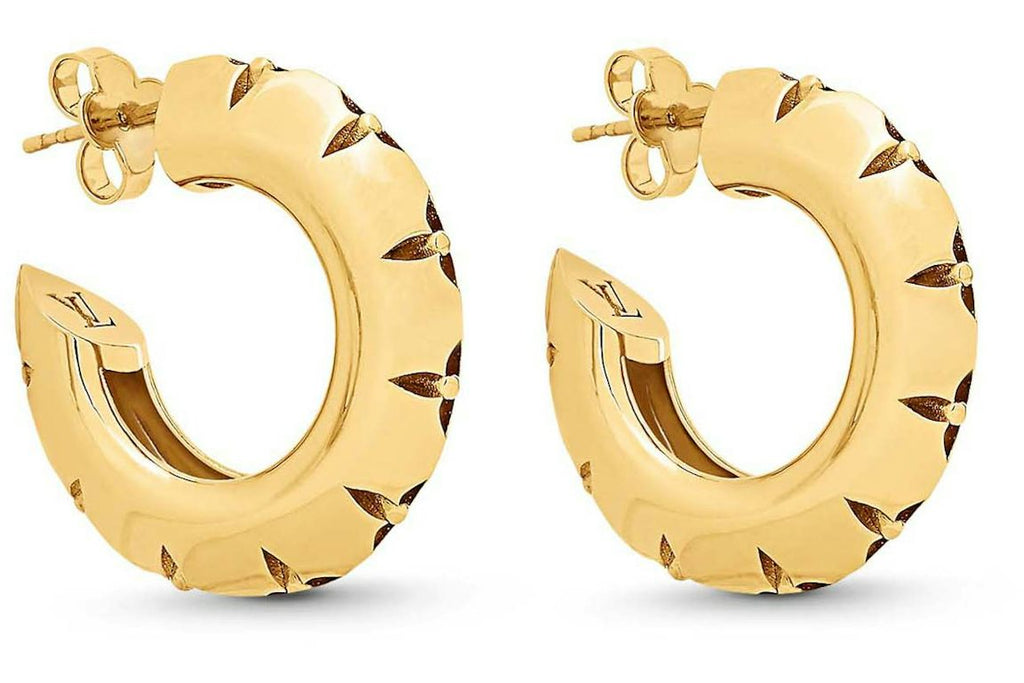 Louis Vuitton LV Crown Earrings Brass