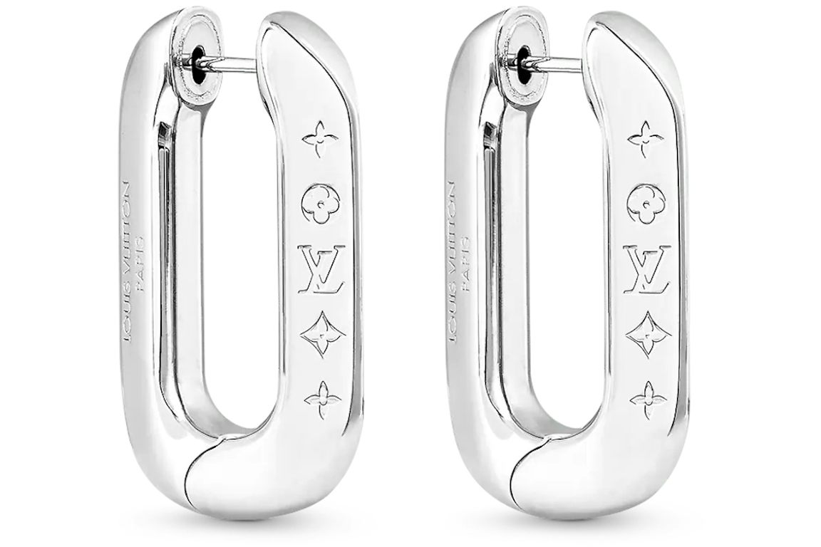 Louis Vuitton LV Edge PM Earrings Silver
