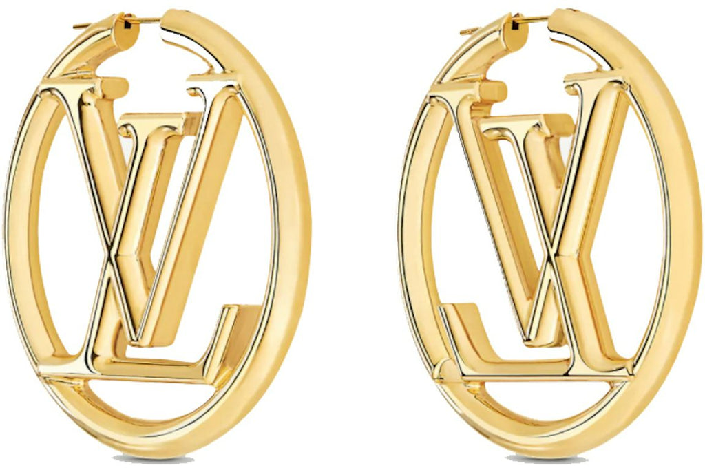 Louis Vuitton Louise Hoop Earrings Gold