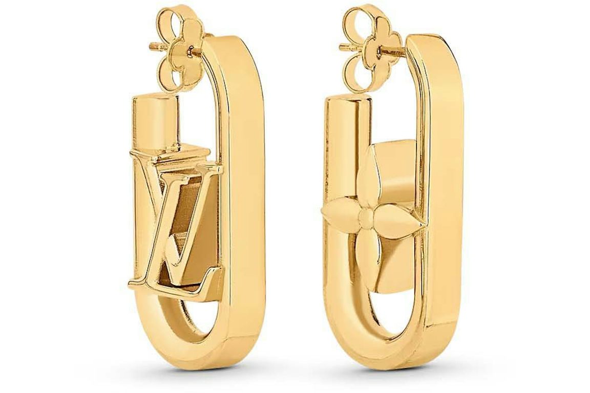 Louis Vuitton My LV Chain Earrings Brass