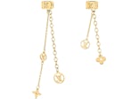 Louis Vuitton Nanogram Earphone Earrings Gold