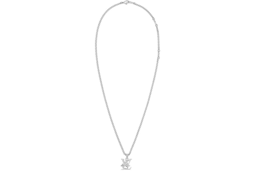 Louis Vuitton Pendant Chain Monogram Row Silver