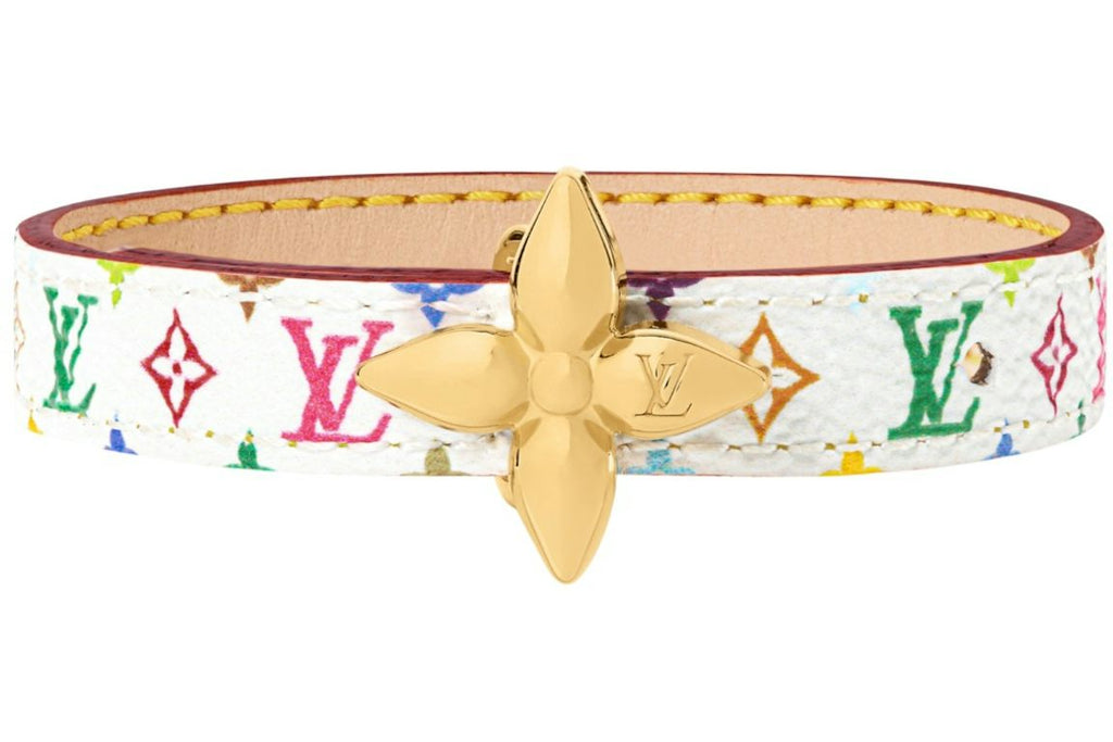 Louis Vuitton x Takashi Murakami Mini Flowergram Bracelet White Monogram