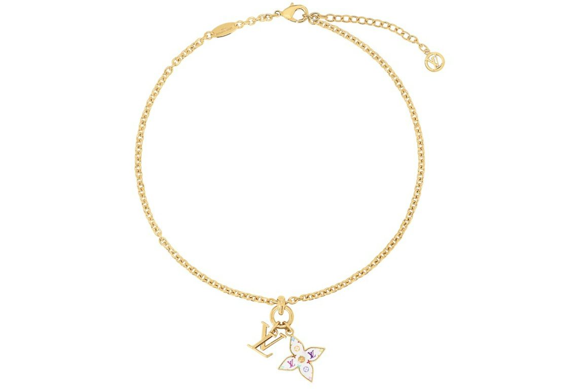 Louis Vuitton x Takashi Murakami Monogram Multicolor Necklace Gold-tone