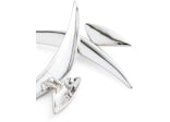 Mugler H&M Boomerang Earrings Silver-colored