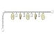 Philipp Plein 3D $kull Crystal Cable Chain Bracelet Two Tone