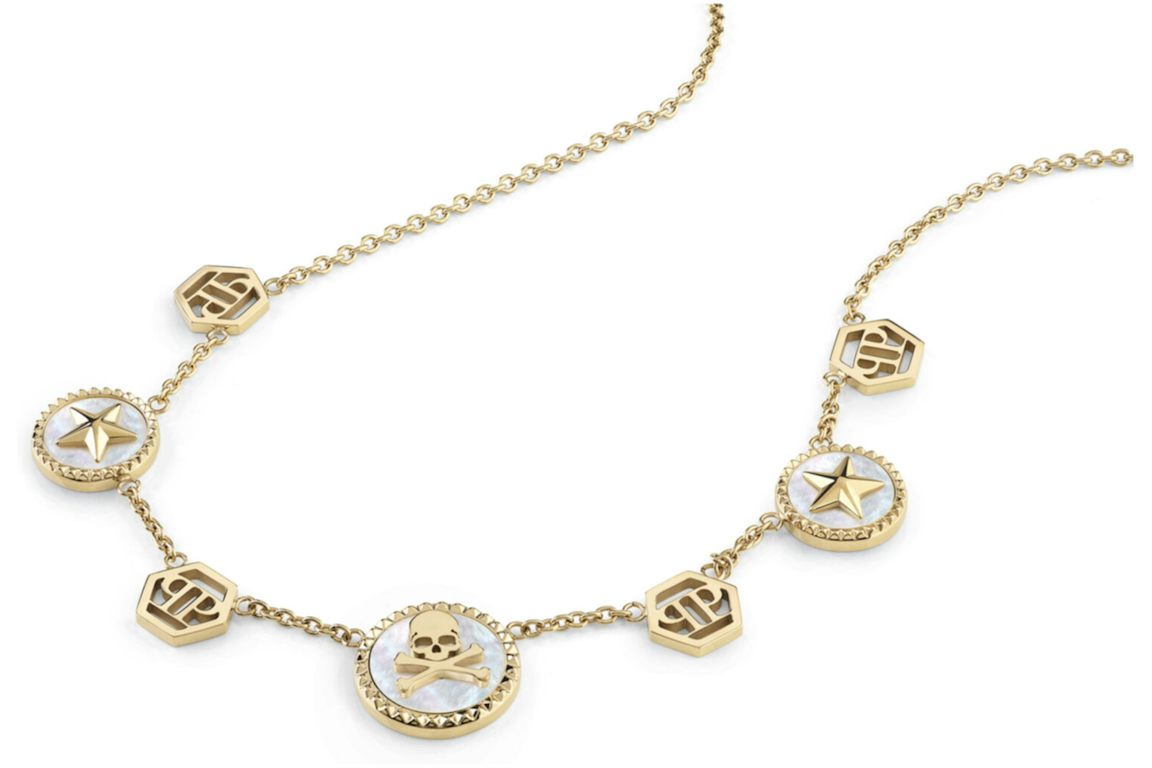 Philipp Plein Plein Mini Logo Cable Chain Necklace Gold
