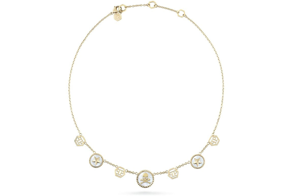 Philipp Plein Plein Mini Logo Cable Chain Necklace Gold
