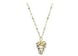 Philipp Plein $kull Crown Crystal Cable Chain Necklace Gold