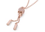 Philipp Plein Sliding $kull Crystal Cable Chain Bracelet Rosegold