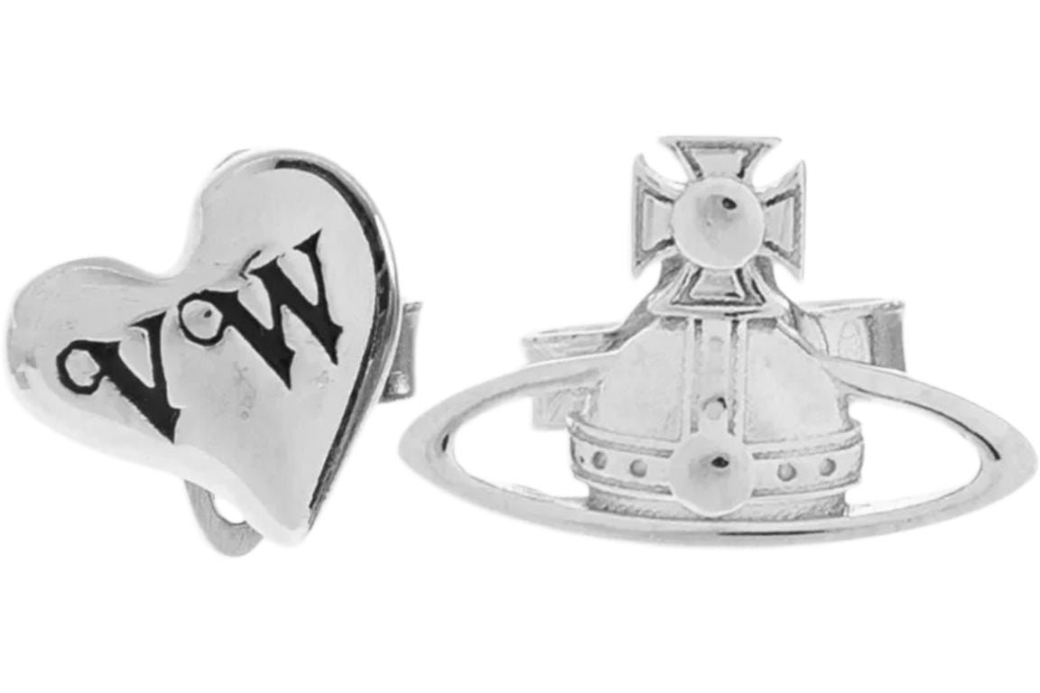 Vivienne Westwood Women's Leodaria Earrings Platinum/Black Patina