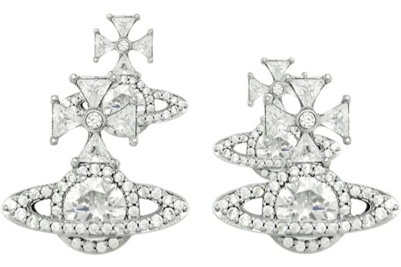 Vivienne Westwood Women's Mila Earrings Platinum/White CZ