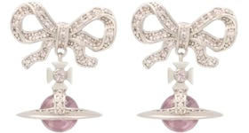 Vivienne Westwood Women's Octavie Earrings Platinum/Pink/Pink CZ