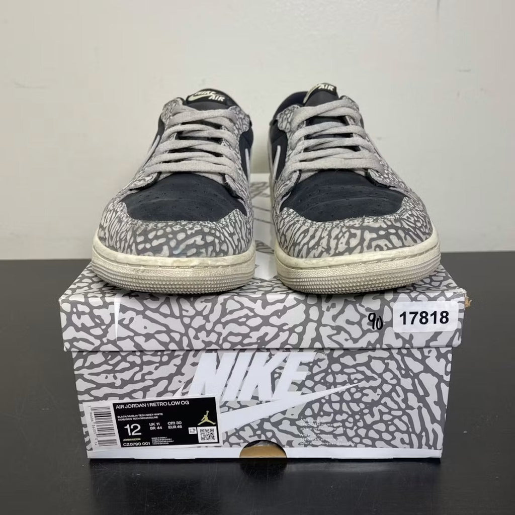 Used - Air Jordan 1 Retro Low OG Black Cement - US M 12 - detail 2