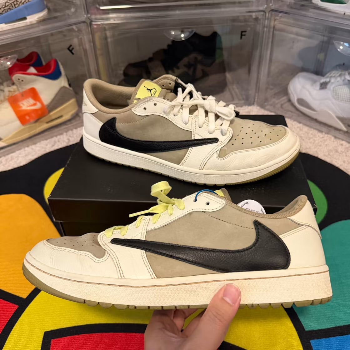 Used - Air Jordan 1 Retro Low Golf Travis Scott Neutral Olive - US M 12 - detail 2