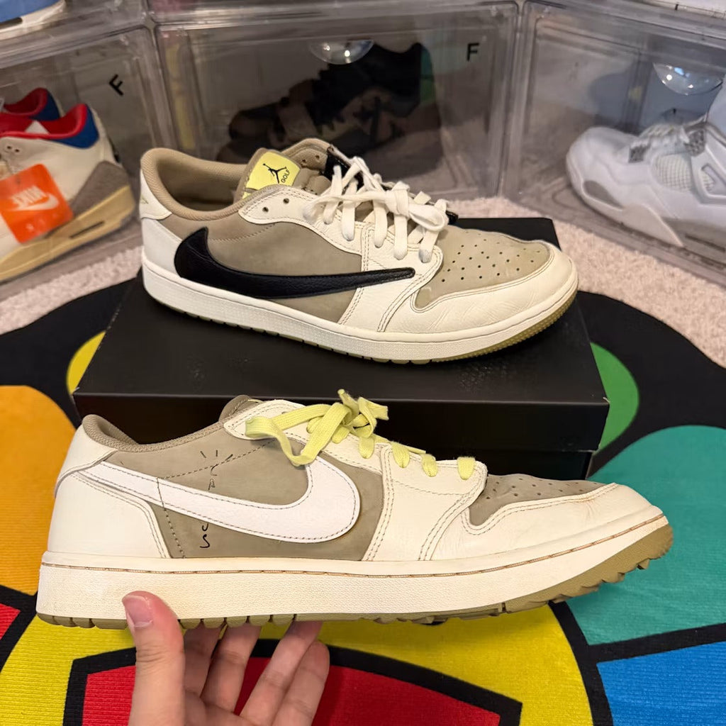 Used - Air Jordan 1 Retro Low Golf Travis Scott Neutral Olive - US M 12 - detail 3