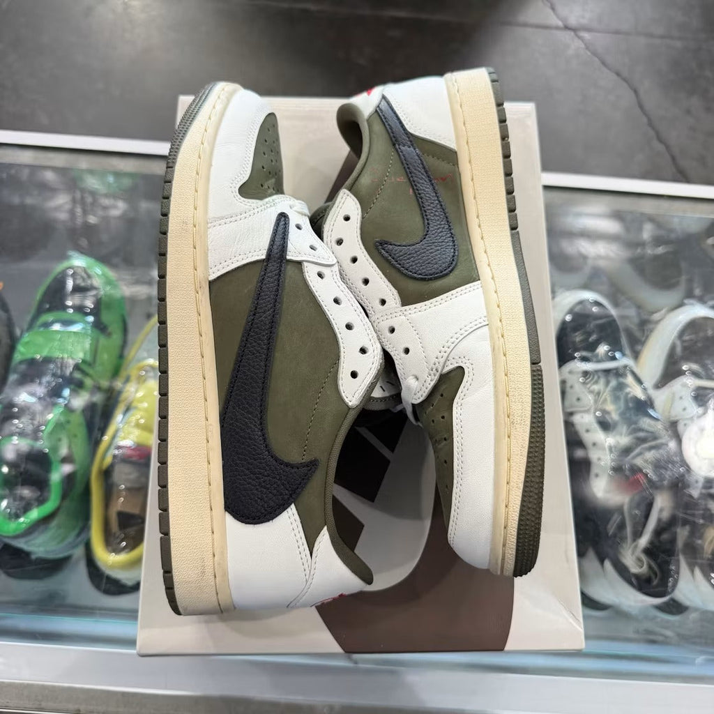 Used - Air Jordan 1 Retro Low OG SP Travis Scott Medium Olive - US M 9.5 - detail 1