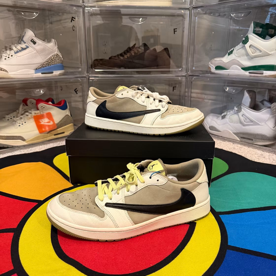 Used - Air Jordan 1 Retro Low Golf Travis Scott Neutral Olive - US M 12 - detail 1